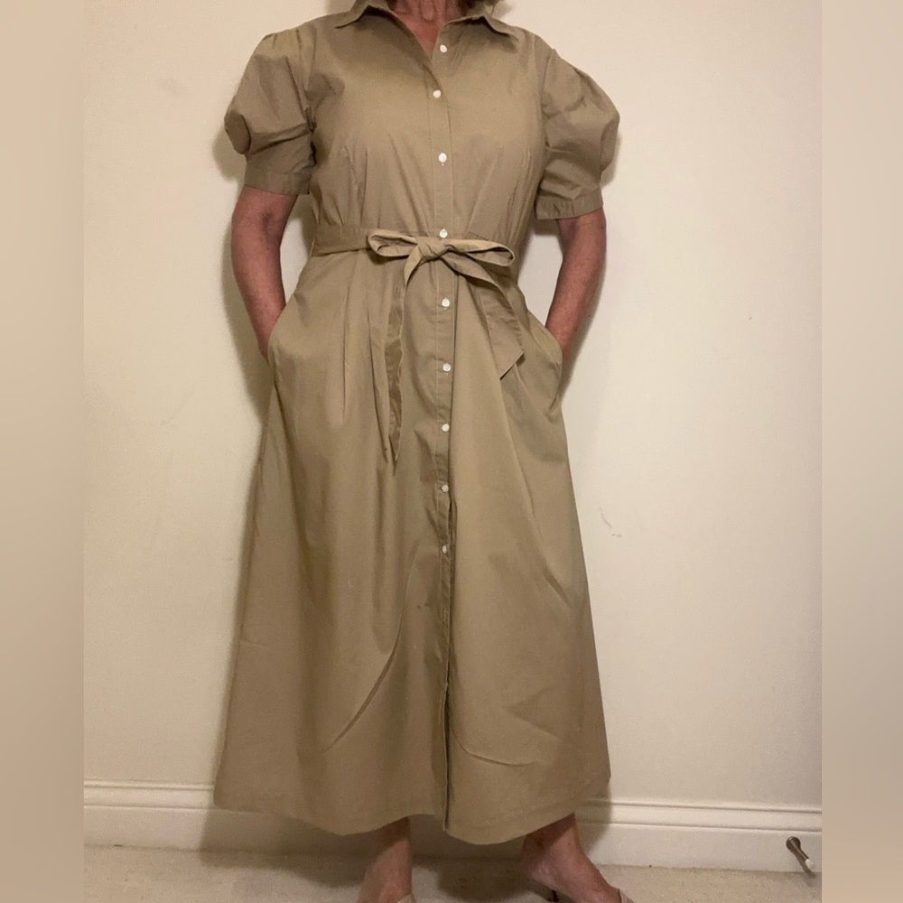 J McLaughlin Tan Shirt Dress
